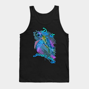 Turtle, Flower, Positive, Marine, Spiritual Tank Top